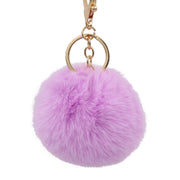 Cute Faux Fur Fluffy Fuzzy Pom Pom Keychain